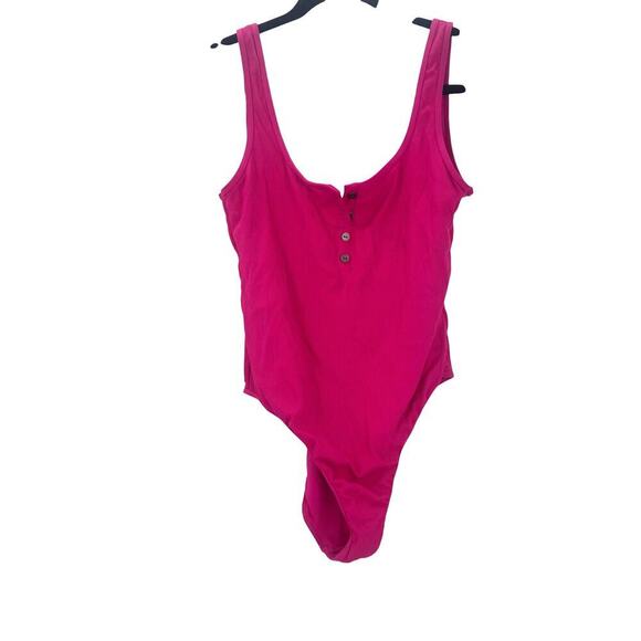 L*Space Ridin' High Ribbed Float On Swimsuit Classic Bubblegum Pink Size L NWOT - Picture 6 of 13